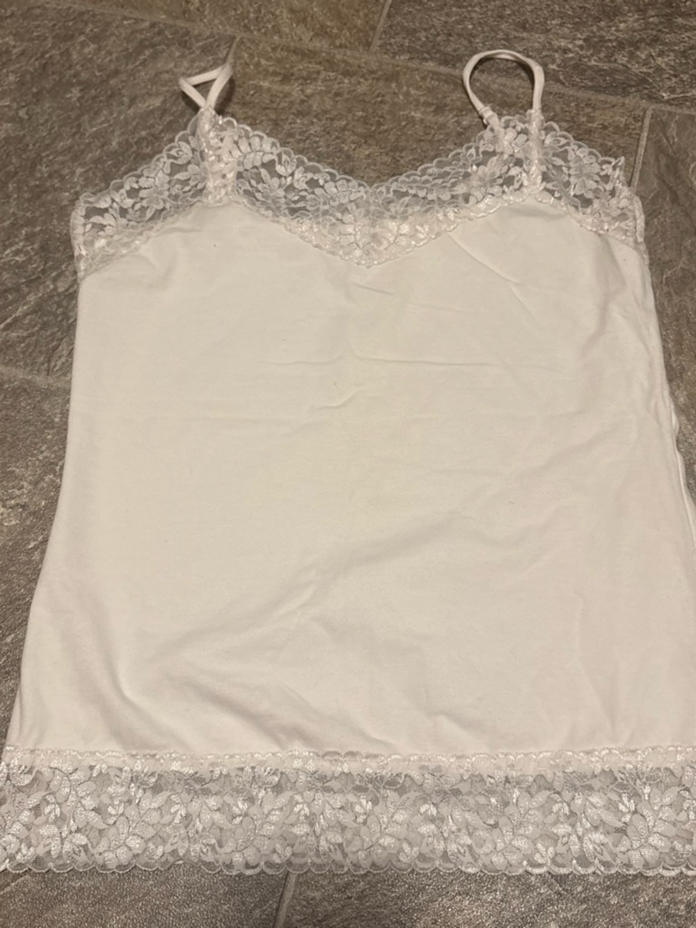 Relativity White Lace Trim Camisole